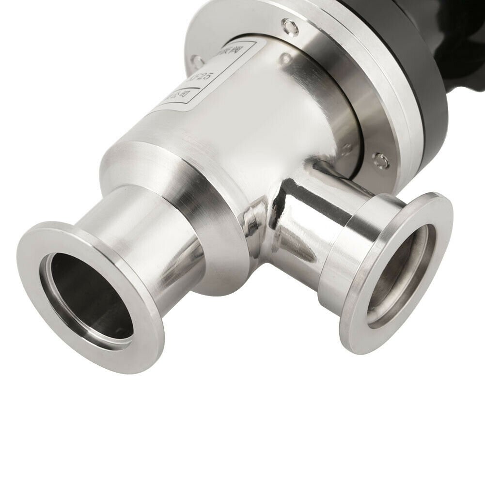 KF25 Right Angle Manual Valve Stainless Steel, KF Bellow Isolation Valve, 304 Stainless Steel Valve for Semiconductor Solar - Image 2