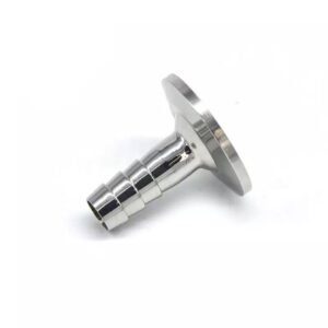 KF - Rubber Hose Adapter, KF 25 (NW 25) to 5/8" Barb, Stainless Steel 304 Vacuum Fitting